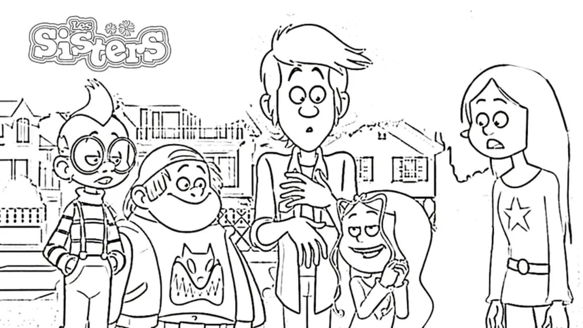 Coloriage Les Sisters : Les Sisters s'amusent Les Sisters s'amusent — Coloriage Les Sisters à imprimer