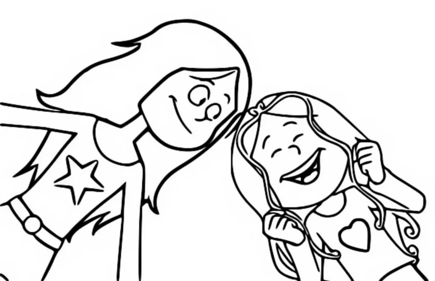 Coloriage Les Sisters : Marine et Wendy sœurs Marine et Wendy sœurs — Coloriage Les Sisters à imprimer