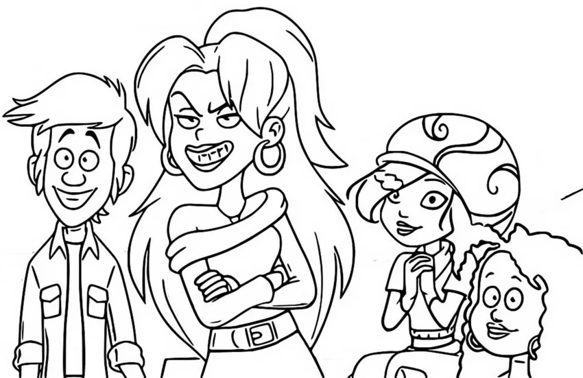 Coloriage Les Sisters : Le groupe des Sisters Le groupe des Sisters — Coloriage Les Sisters à imprimer