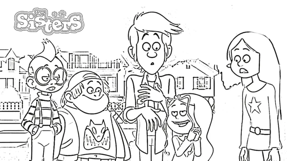 Coloriage Les Sisters : Les Sisters s'amusent Les Sisters s'amusent — Coloriage Les Sisters à imprimer